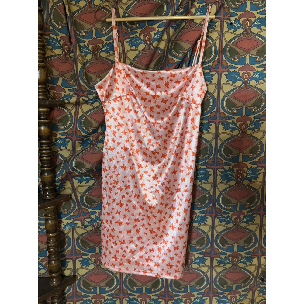 Urban Outfitters Pink Butterfly Print Mini Slip Dress Party Cocktail